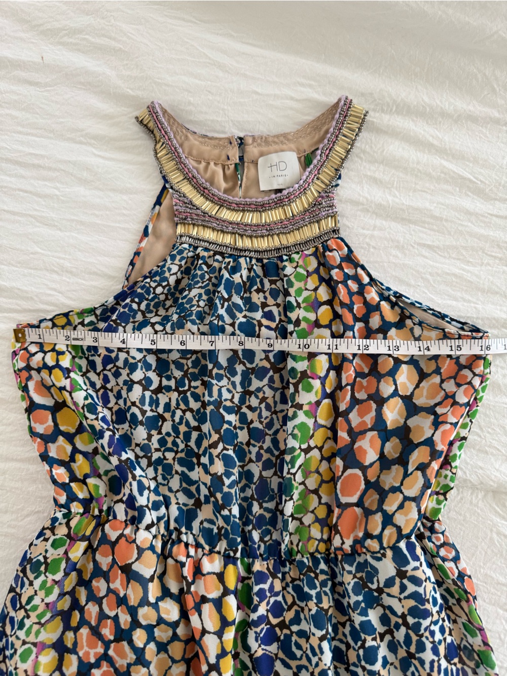 Anthropologie HD in Paris Mayacamas Beaded Halter Maxi Dress - Picture 10 of 13